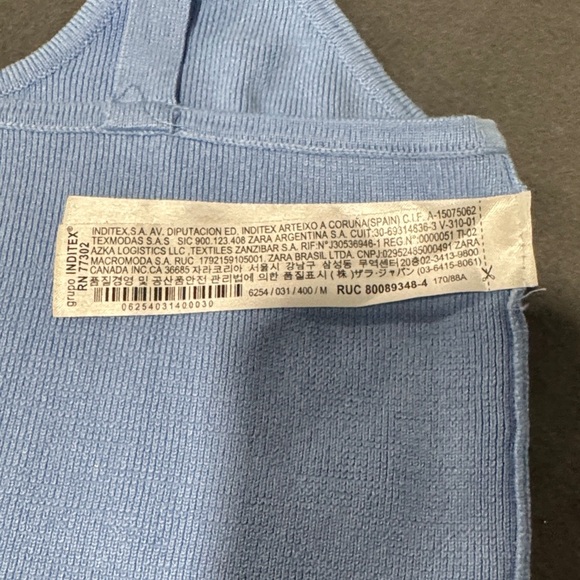 Light Blue Ribbed Tank Top - Picture 6 of 6